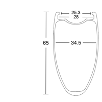 CDA 65MM HAUT 34.4MM LARGE 25.2MM INTERNE RAYONS CARBON 1270GR & RAYONS ACIER 1330GR & LIVRAISON GRATUITE